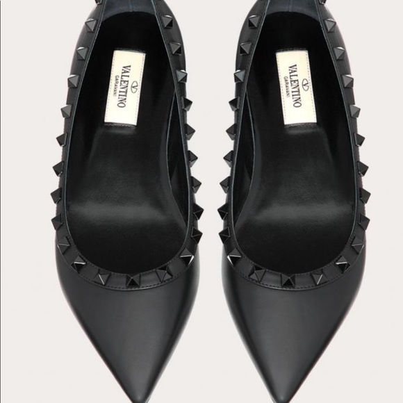 Valentino | Shoes | 0 Authentic Valentino Rockstar Studs Black Flats |  Poshmark